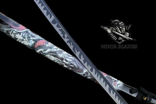 Black Dragon Hand Forged 1065 Carbon Steel Samurai Katana