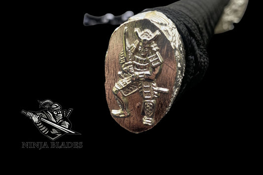 Japanese Katana with Samurai Warrior Themed Fittings