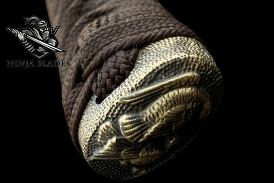Premium Katana with Koi Fish Tsuba & Damascus Blade