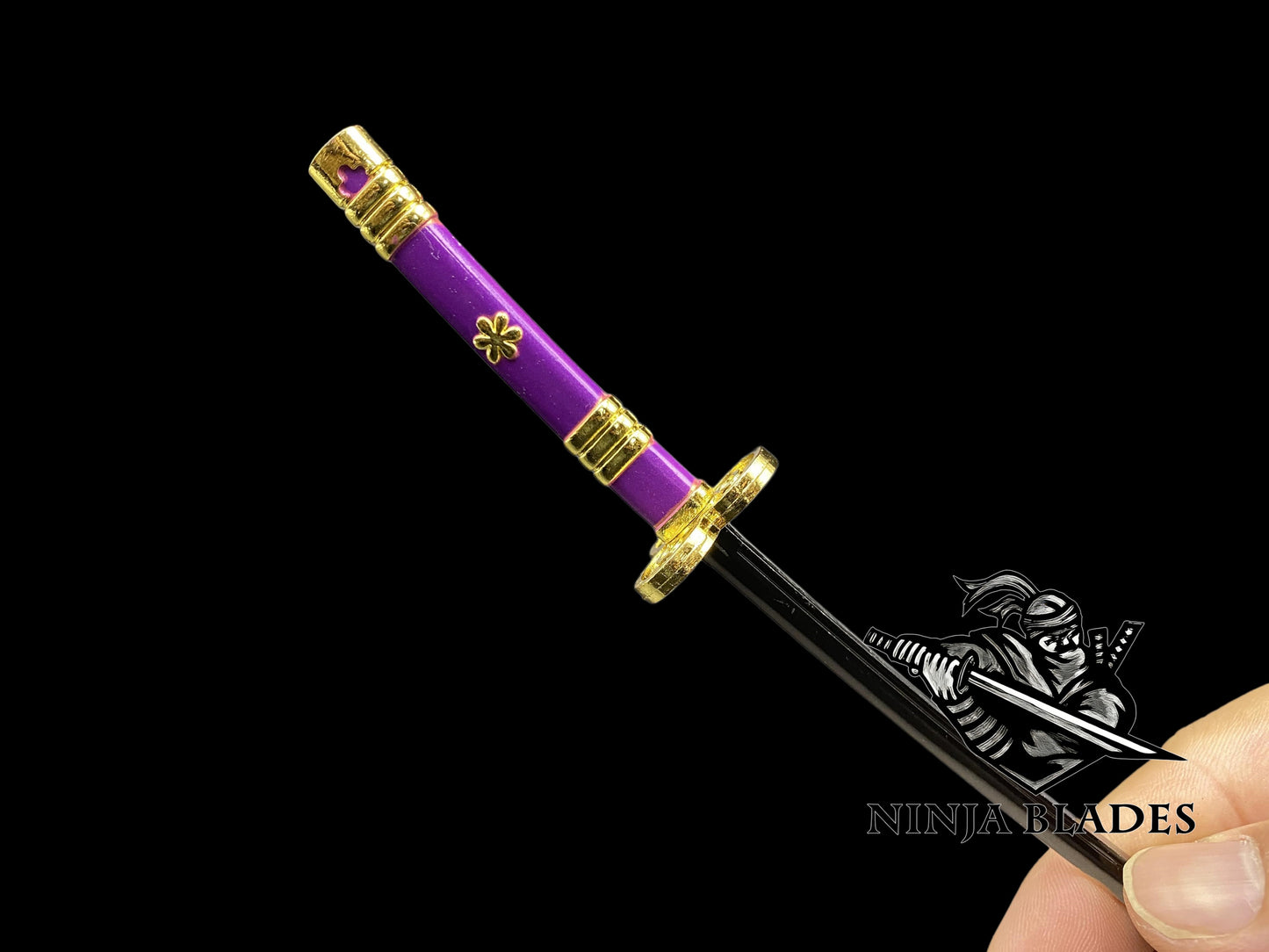 Roronoa Zoro Enma 26cm Mini Metal Replica Unsharpened Anime Sword Collectible with Display Stand