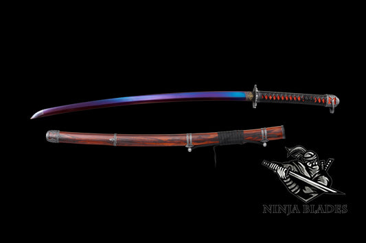 Blueing Carbon Steel Red Mortal Blade Gracious Gift of Tears Katana