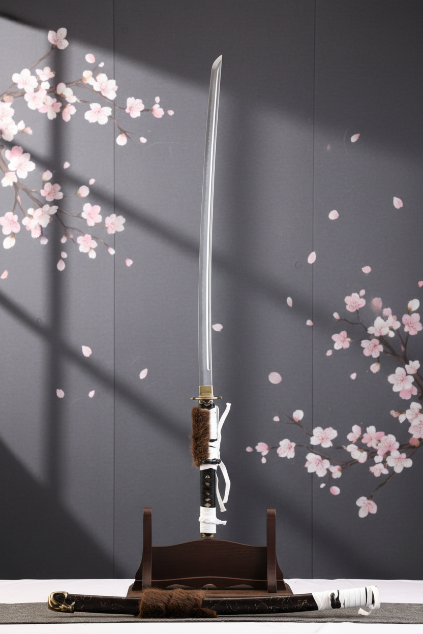 武士刀垂直展示图