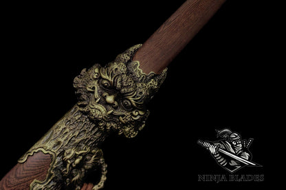 Carbon Steel Tang Sword Hengdao Blunt Blade Replica