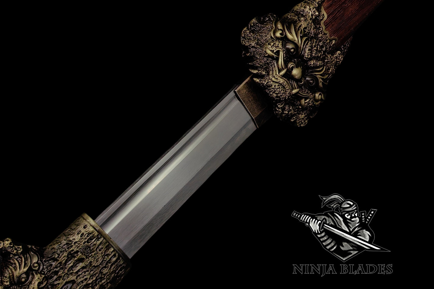 Carbon Steel Tang Sword Hengdao Blunt Blade Replica