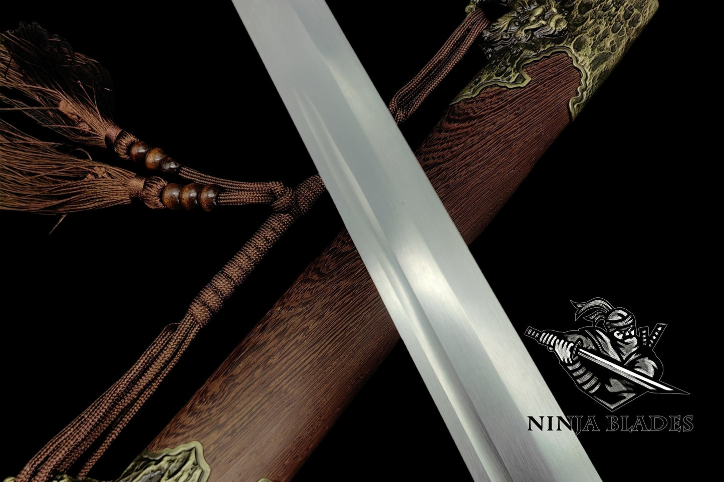 Carbon Steel Tang Sword Hengdao Blunt Blade Replica