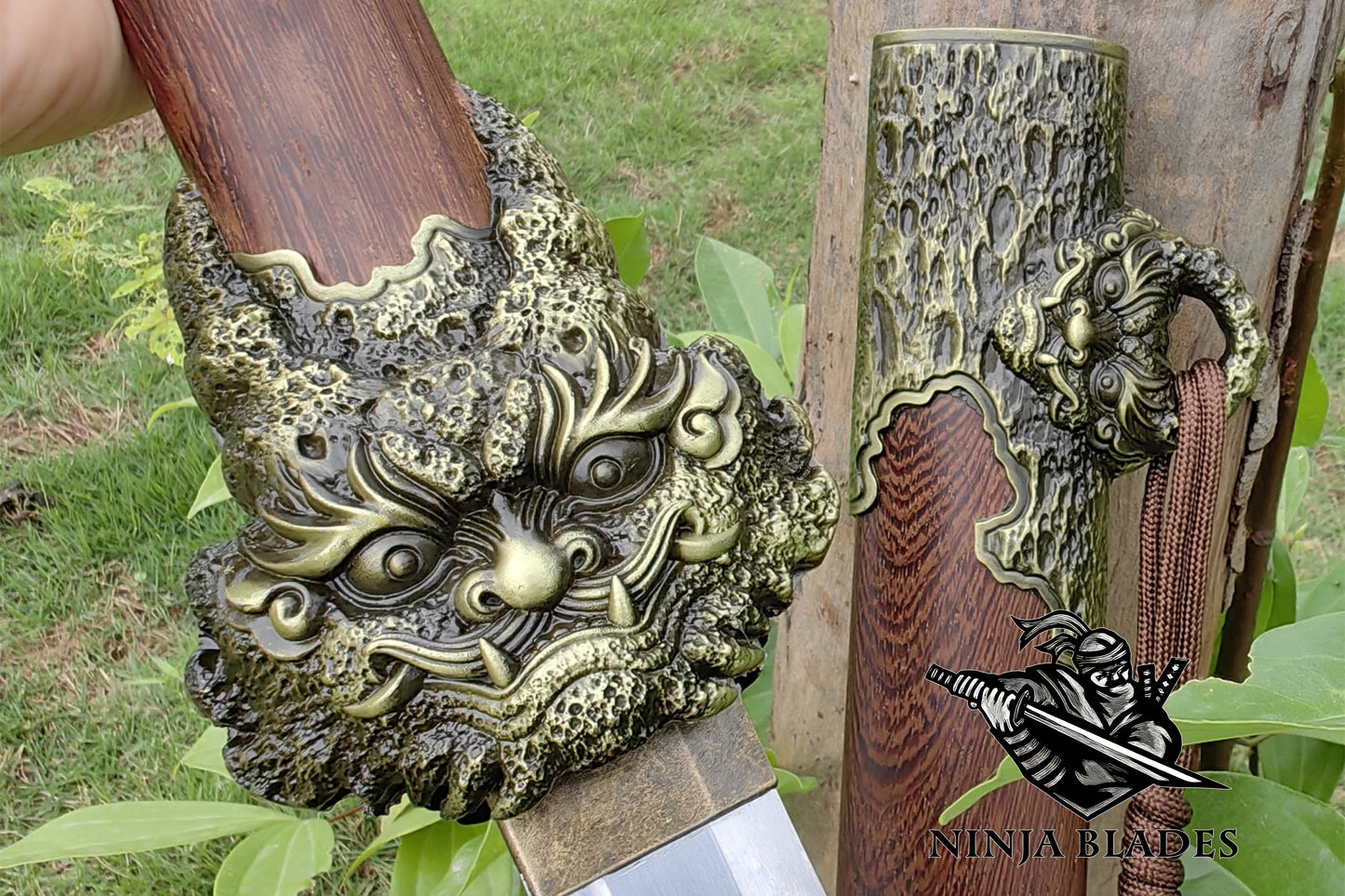 Carbon Steel Tang Sword Hengdao Blunt Blade Replica