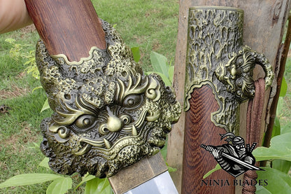 Carbon Steel Tang Sword Hengdao Blunt Blade Replica