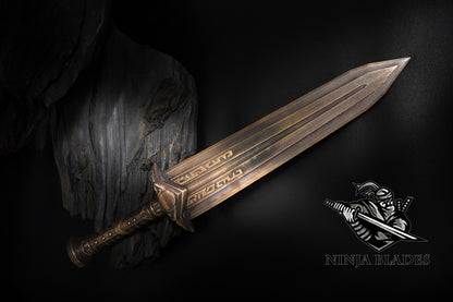 Brass Forged Skyrim Dwarven Dagger Replica - Blunt Blade Prop