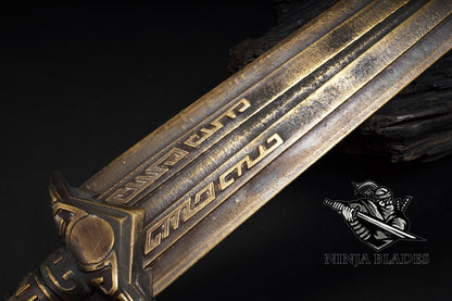 Brass Forged Skyrim Dwarven Dagger Replica - Blunt Blade Prop