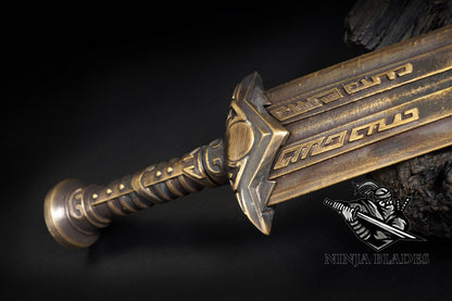 Brass Forged Skyrim Dwarven Dagger Replica - Blunt Blade Prop