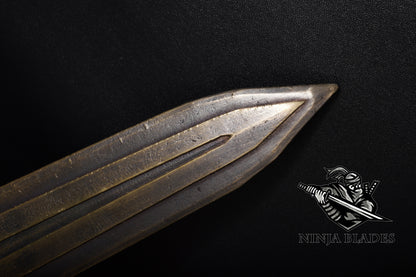 Brass Forged Skyrim Dwarven Dagger Replica - Blunt Blade Prop