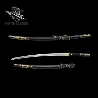 GOY Atsu Gilded Night Katana Carbon Steel Version