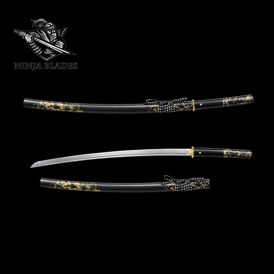 GOY Atsu Gilded Night Katana Carbon Steel Version