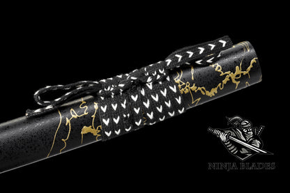 GOY Atsu Gilded Night Katana Carbon Steel Version