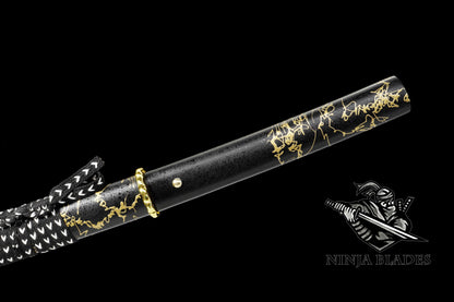 GOY Atsu Gilded Night Katana Carbon Steel Version