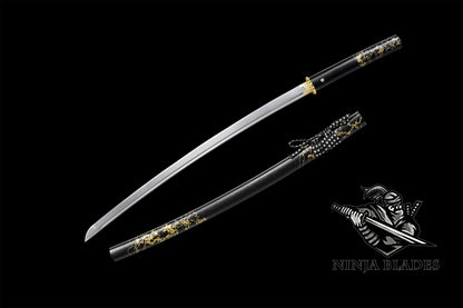 GOY Atsu Gilded Night Katana Carbon Steel Version