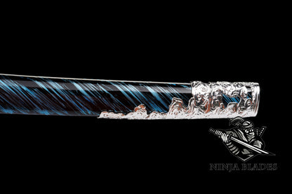 GOT Hand-Forged Damascus Steel Jin Sakai Katana & Tanto Set
