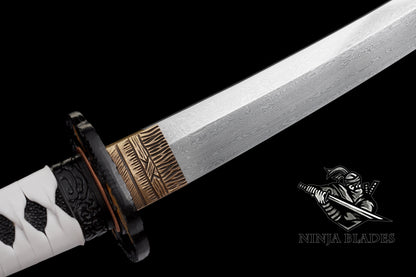 GOT Hand-Forged Damascus Steel Jin Sakai Katana & Tanto Set