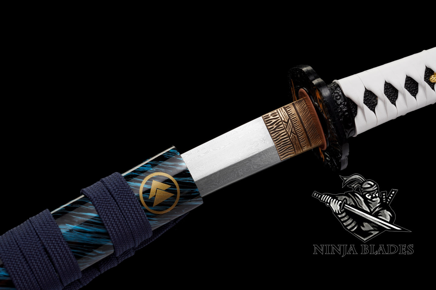 GOT Hand-Forged Damascus Steel Jin Sakai Katana & Tanto Set