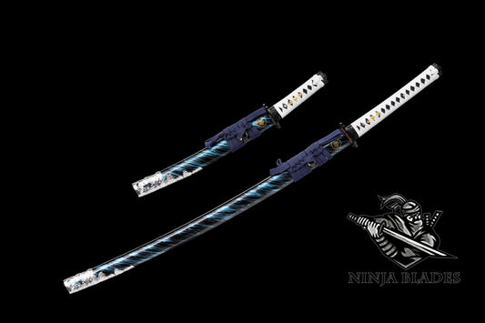GOT Hand-Forged Damascus Steel Jin Sakai Katana & Tanto Set