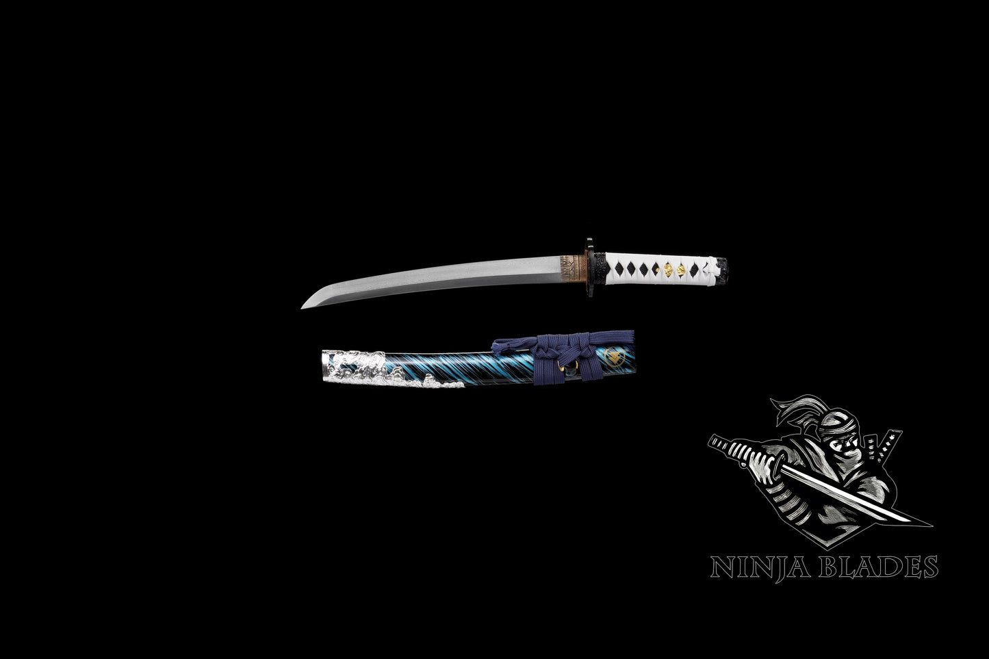 GOT Hand-Forged Damascus Steel Jin Sakai Katana & Tanto Set