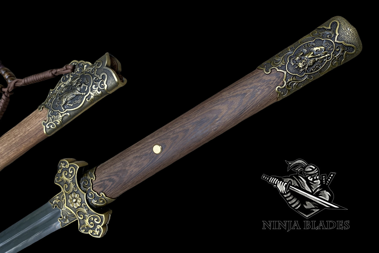 Double Edged Tang Sword Dull Blade Replica