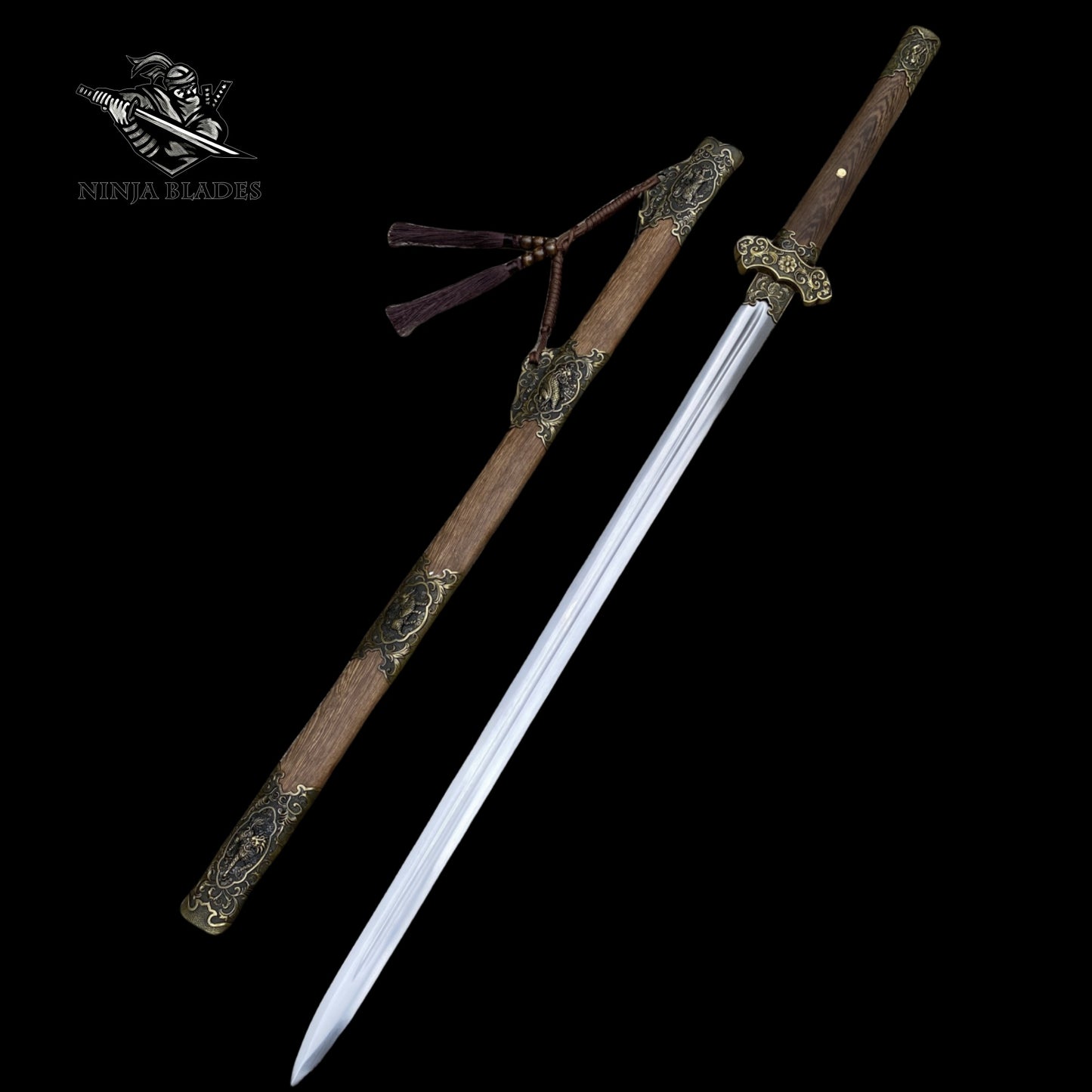Double Edged Tang Sword Dull Blade Replica