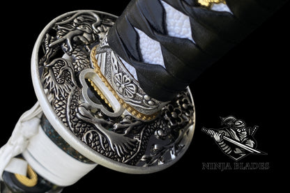 Premium Katana with Damascus Blade & Dragon Tsuba