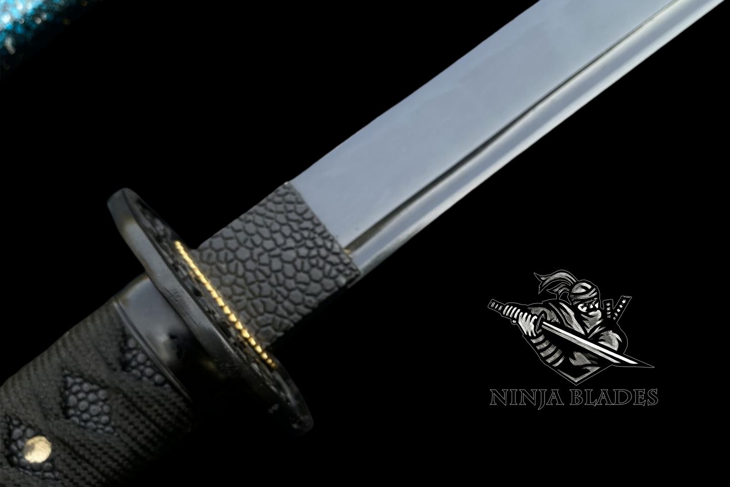 Japanese Katana "Ink Plum" – Black Blade Edition