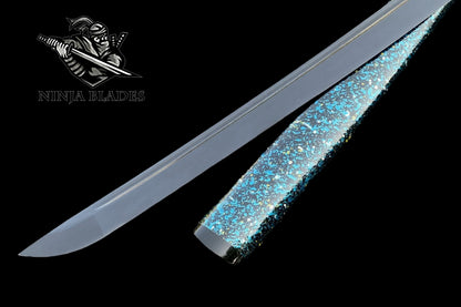 Japanese Katana "Ink Plum" – Black Blade Edition