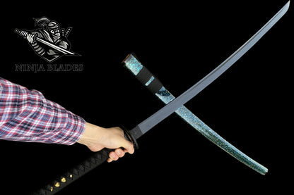 Japanese Katana "Ink Plum" – Black Blade Edition