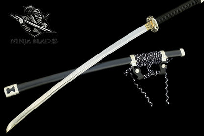 Japanese Katana with Samurai Warrior Themed Fittings