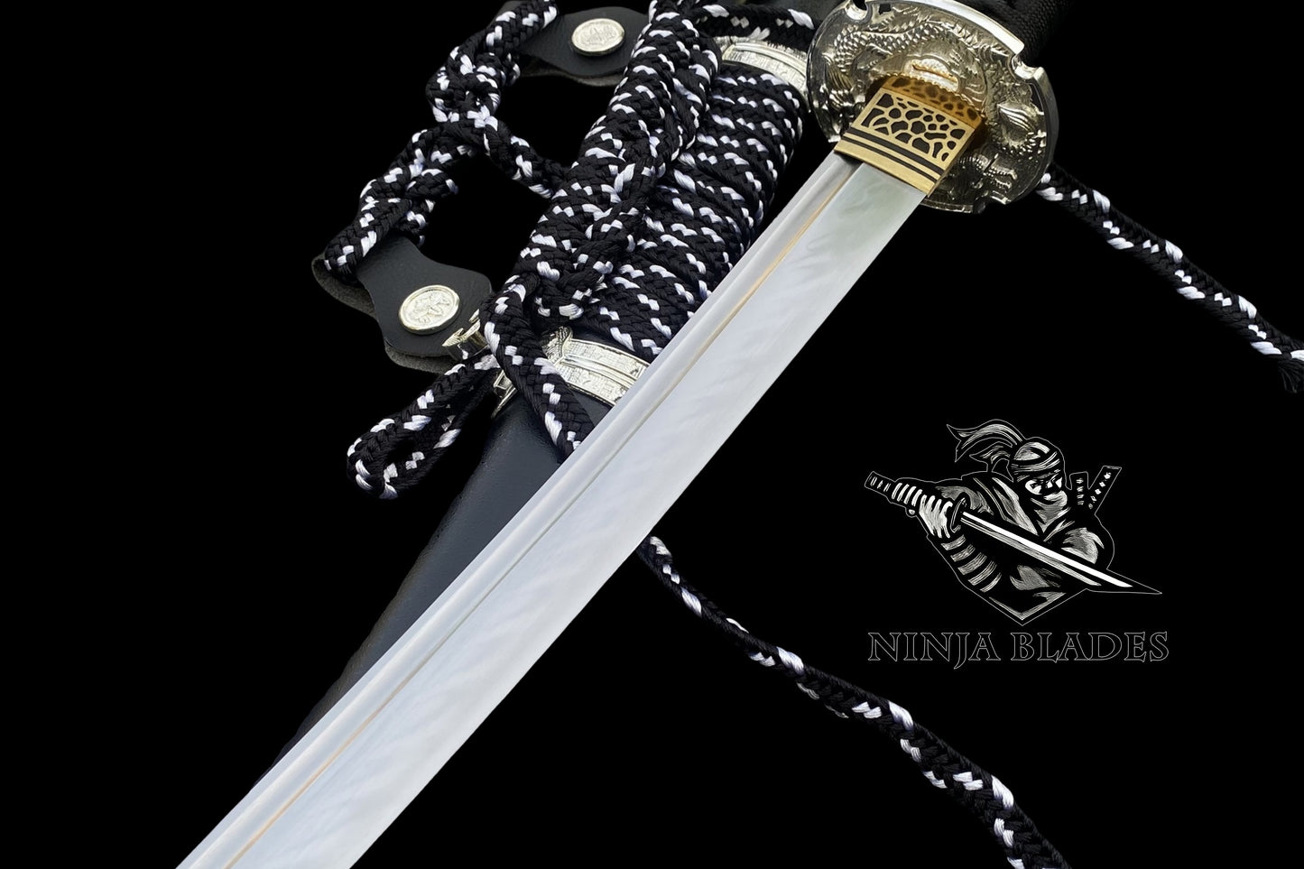 Japanese Katana with Samurai Warrior Themed Fittings