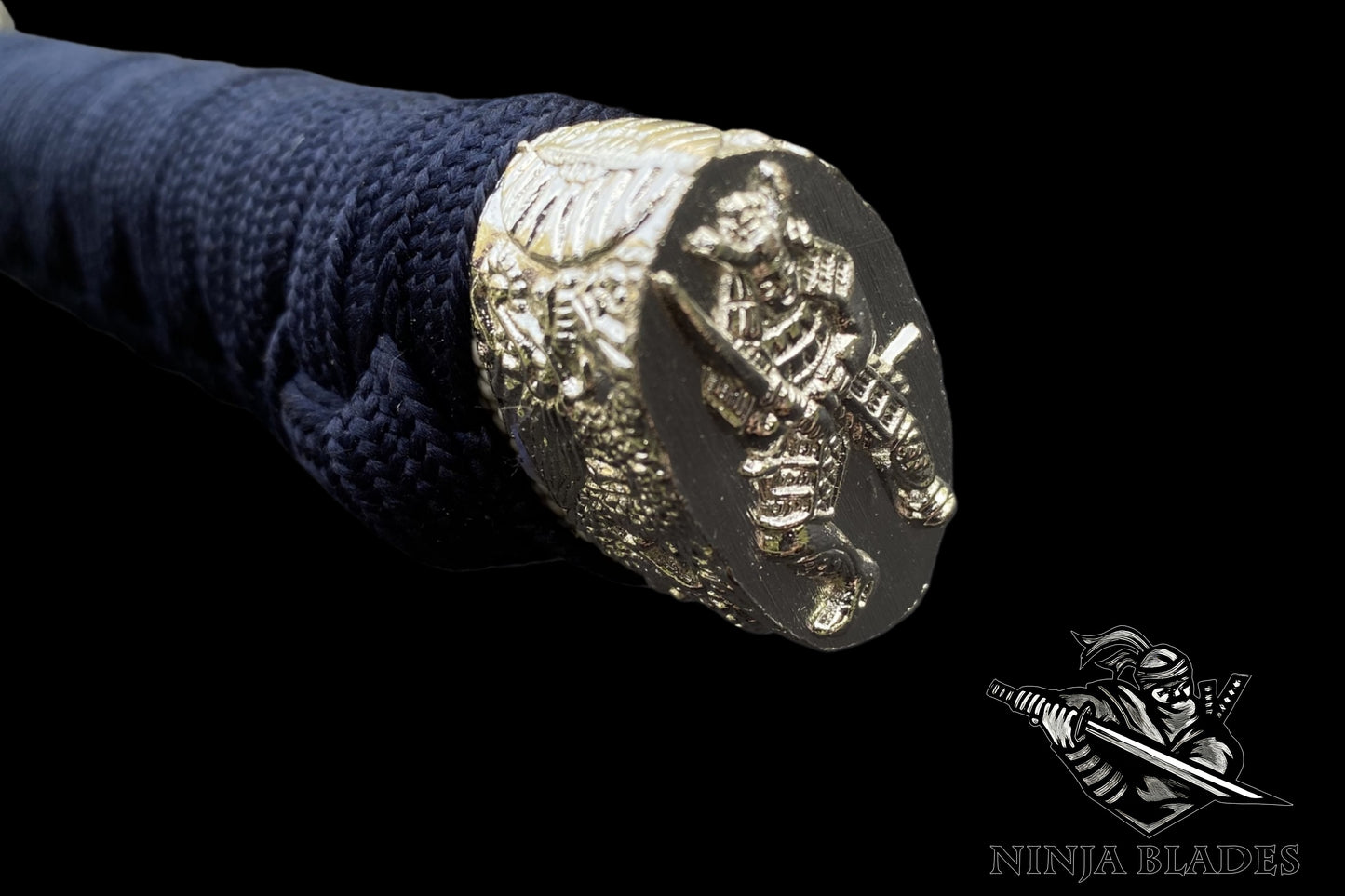 Premium Samurai Katana with Gold Saya & Multicolored Wrapping