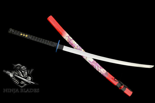 Premium Katana with Geisha & Floral Saya