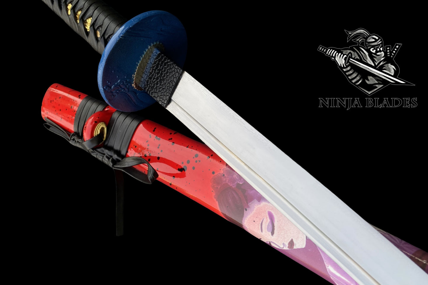 Premium Katana with Geisha & Floral Saya