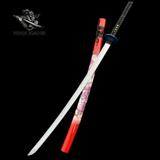 Premium Katana with Geisha & Floral Saya