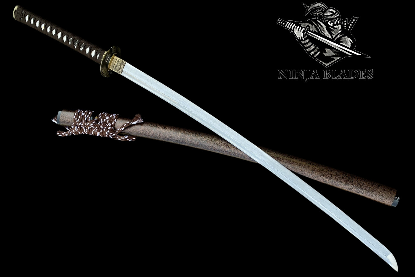 Premium Katana with Koi Fish Tsuba & Damascus Blade