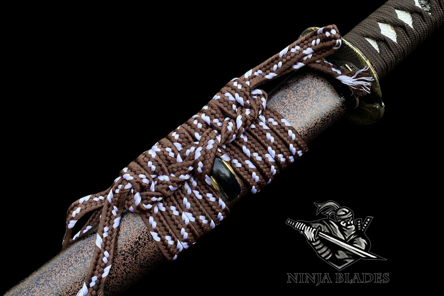 Premium Katana with Koi Fish Tsuba & Damascus Blade