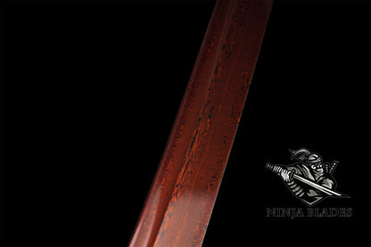 Damascus Steel Sekiro Red Mortal Blade Gracious Gift of Tears Katana IRL