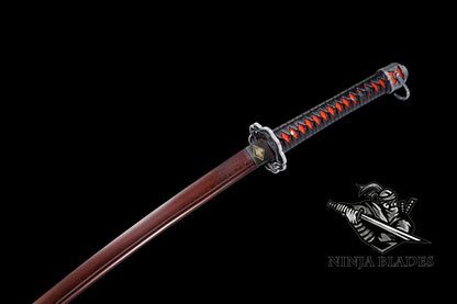 Damascus Steel Sekiro Red Mortal Blade Gracious Gift of Tears Katana IRL