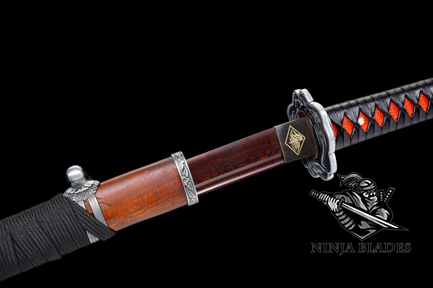 Damascus Steel Sekiro Red Mortal Blade Gracious Gift of Tears Katana IRL