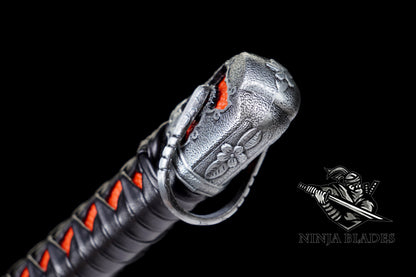Damascus Steel Sekiro Red Mortal Blade Gracious Gift of Tears Katana IRL