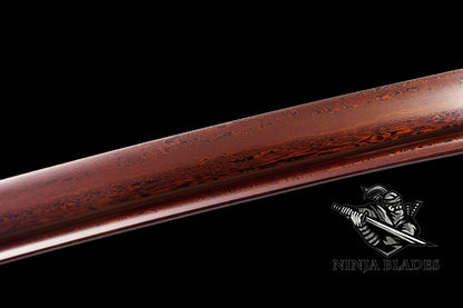 Damascus Steel Sekiro Red Mortal Blade Gracious Gift of Tears Katana IRL