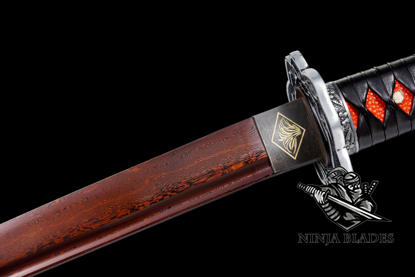 Damascus Steel Sekiro Red Mortal Blade Gracious Gift of Tears Katana IRL