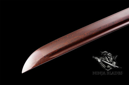 Damascus Steel Sekiro Red Mortal Blade Gracious Gift of Tears Katana IRL