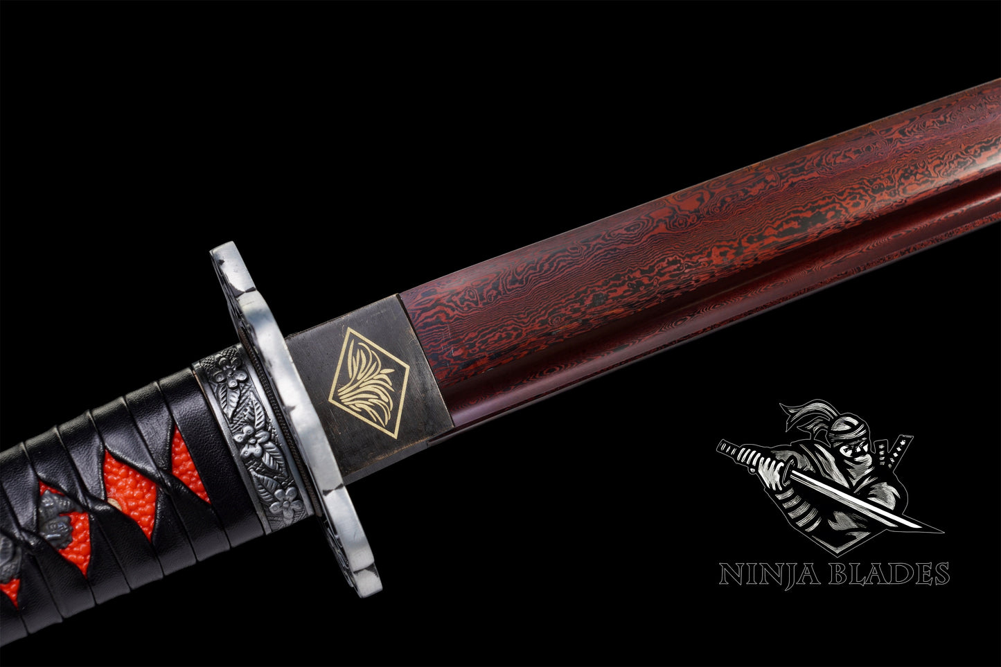 Damascus Steel Sekiro Red Mortal Blade Gracious Gift of Tears Katana IRL