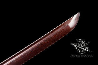 Damascus Steel Sekiro Red Mortal Blade Gracious Gift of Tears Katana IRL