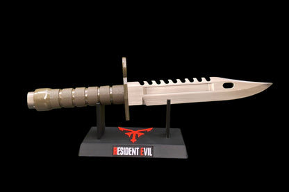 Re4 Leon Combat Knife Metal Replica - Blunt Blade Prop