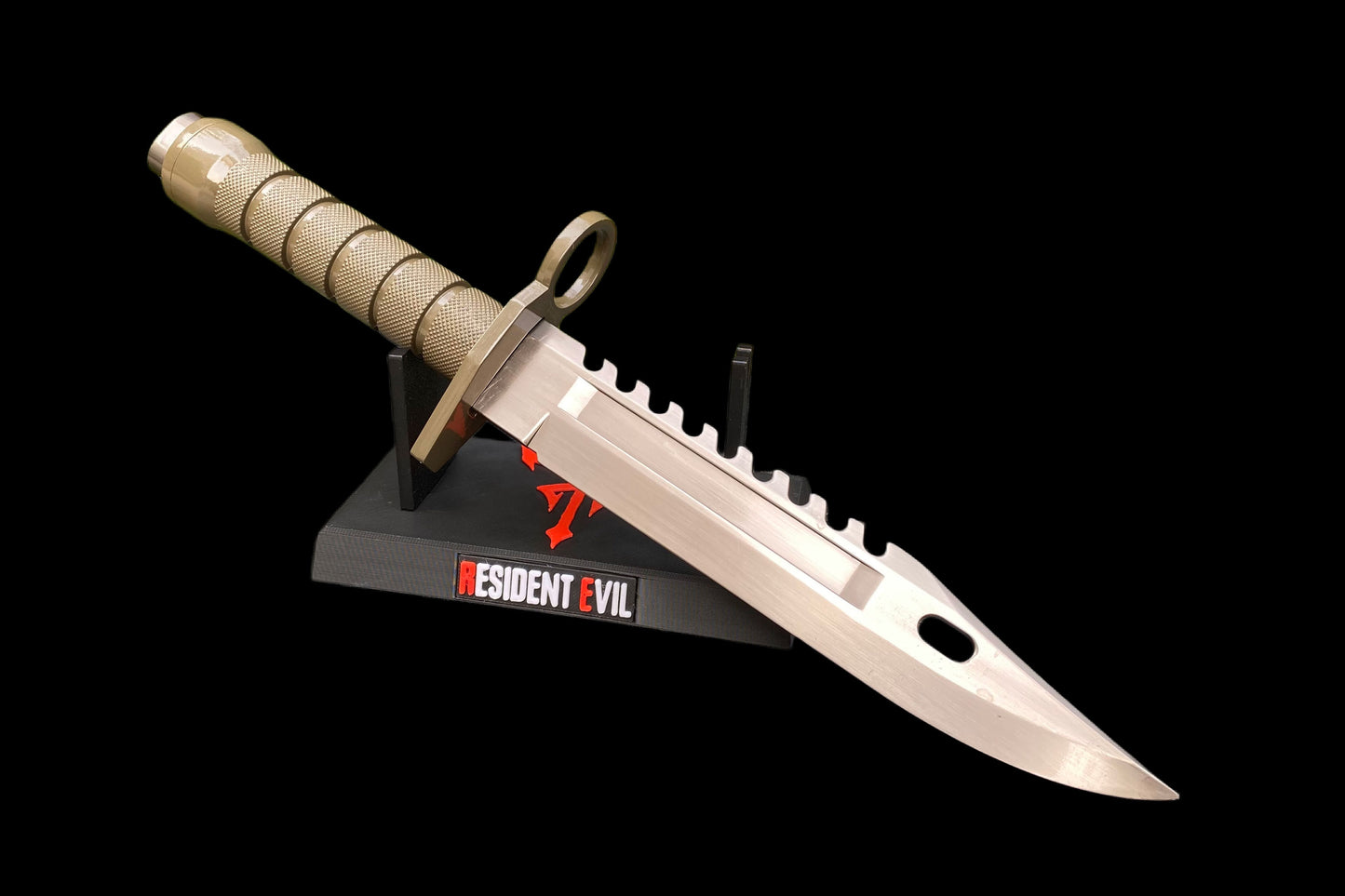 Re4 Leon Combat Knife Metal Replica - Blunt Blade Prop